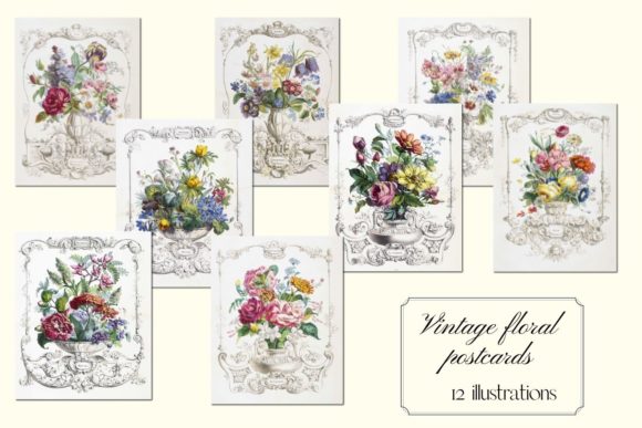 Discover the Charm of Digital Floral Postcards for Scrapbooking