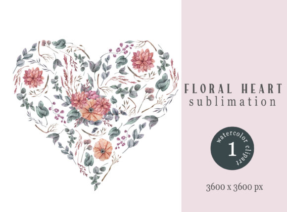 Embracing Elegance: The Versatility and Appeal of Watercolor Floral Heart Sublimation