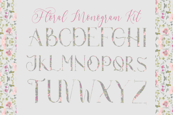 Enhance Your Brand with Floral Monogram Set Watercolor Florals