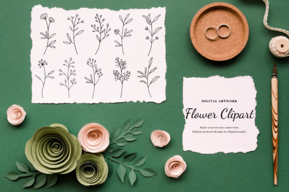 Enhance Your Designs with Floral Ornament Hand Drawn Clipart
