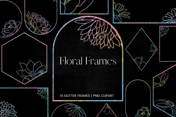 Enhance Your Designs with Rainbow Glitter Frames