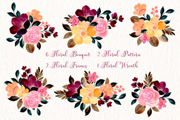 Enhancing Your Creative Projects with Digital Clipart Floral Watercolor Part44