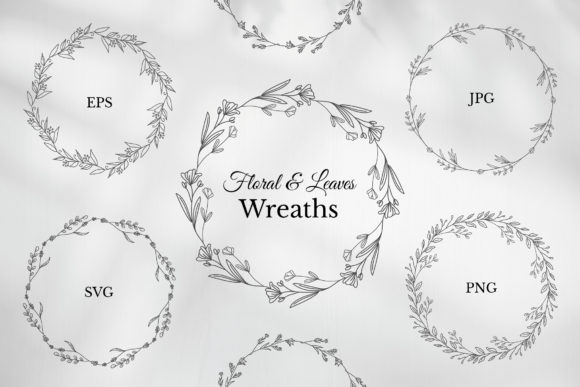 Explore the Beauty of Wreaths, Floral, Weeding Clipart