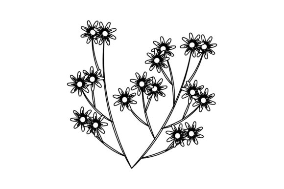 Explore the Charm of Floral Simple Pattern Outline