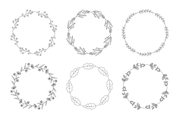 Exploring the Versatility of Hand Drawn Wreaths and Floral Clipart SVG