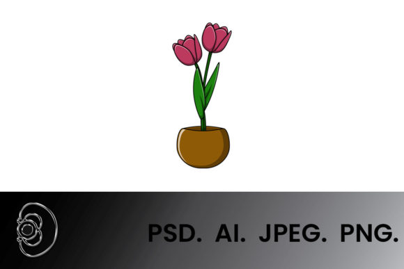 Exploring the Versatility of Tulips Floral Cartoon Illustration