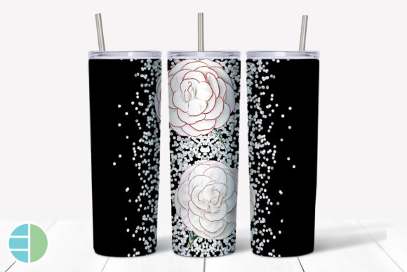 Floral Skinny Tumbler Sublimation Design