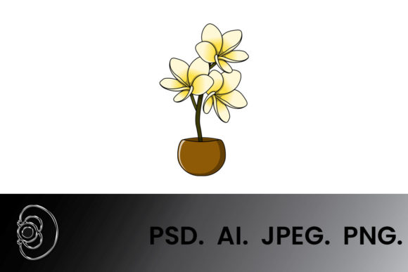 Frangipani Floral Cartoon Illustration: A Versatile and Charming Design Solution