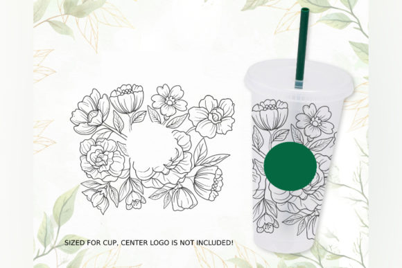 Group Floral Daisy, Venti Cold Cup 24 Oz