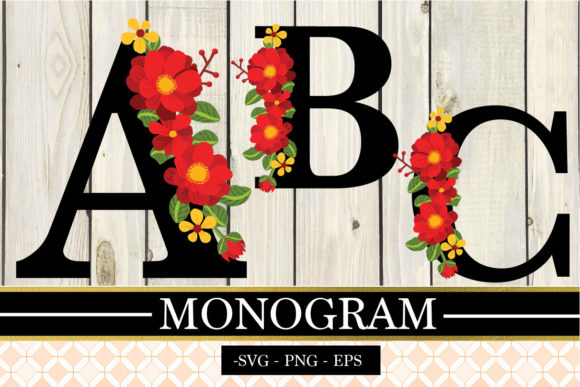 Red and Yellow Floral Monogram Letters: A Beautiful Addition to Your Creative Projects