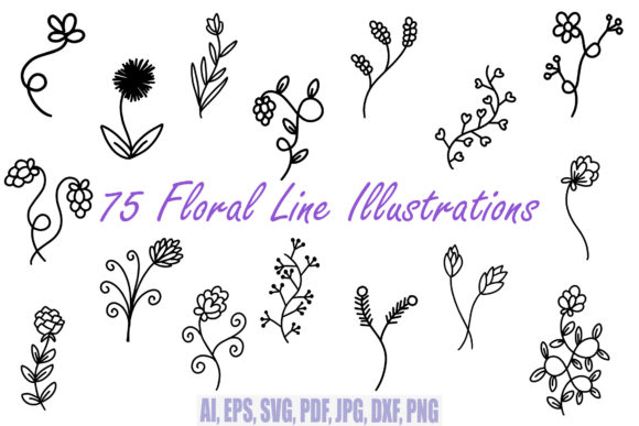 Unlocking Creativity and Enhancing Branding with 75 Floral Botanical Clip Art Wildflowers