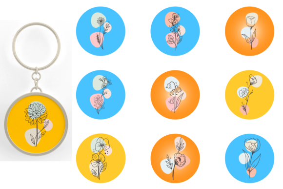 Unlocking Elegance: The Versatility of Keychain Floral Line Art SVG